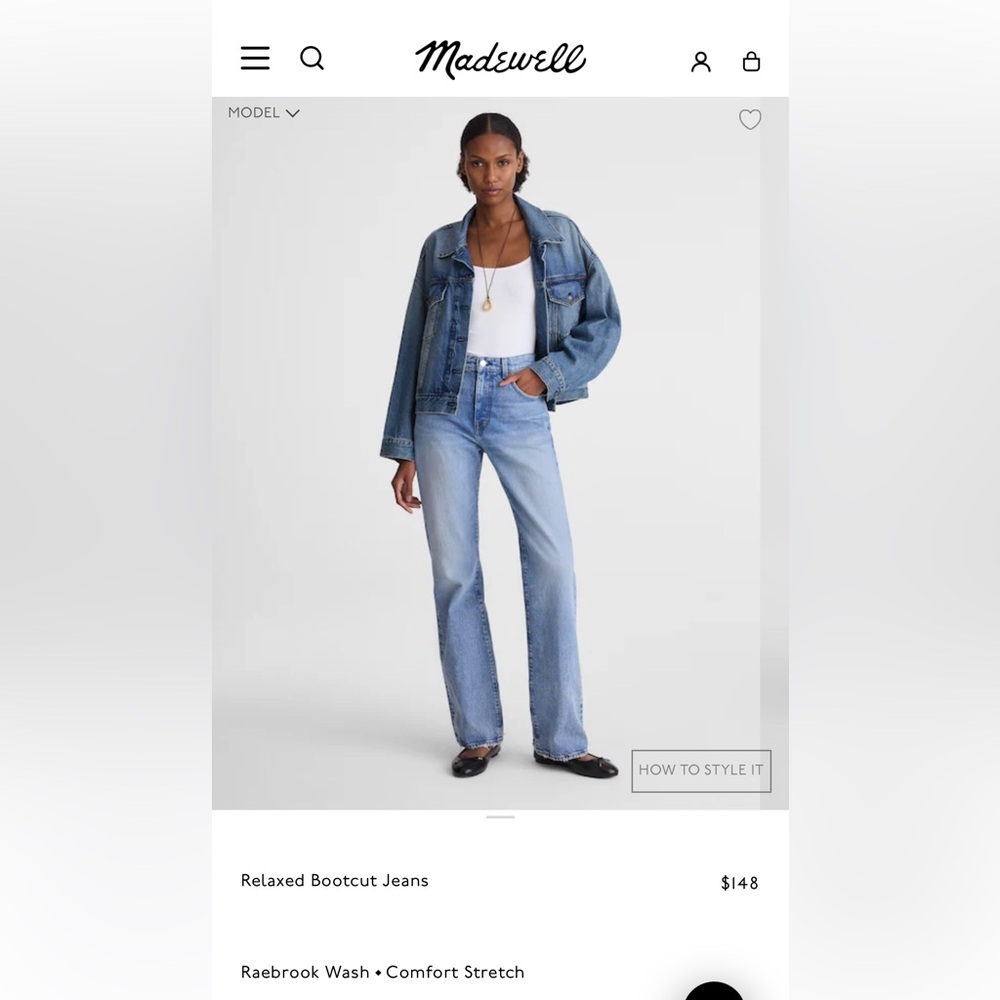 Madewell Relaxed Boot Cut Jeans
